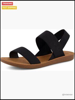 Memory Foam Stretch Sandals Slip-On Slides for Women